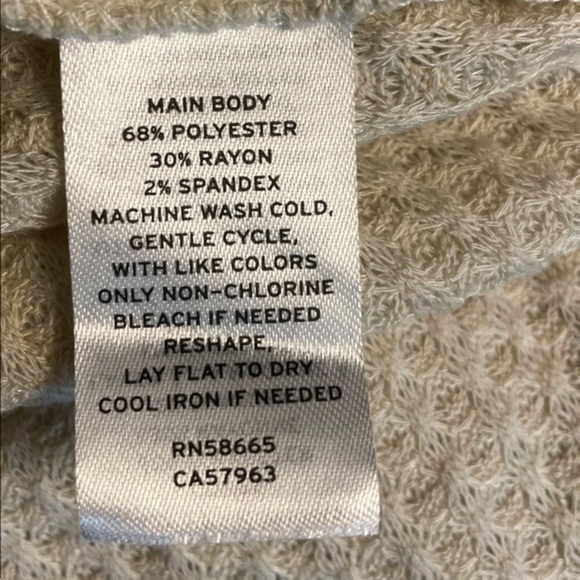 Abound Nordstrom V Neck Thermal Top Tan Boulder 2X New - Picture 7 of 9